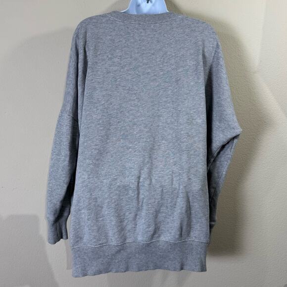 aerie | grey oversized maybe later embroidered women's sweatshirt sz S - Picture 4 of 7